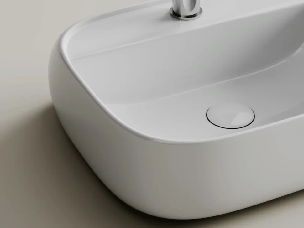 Раковина подвесная Ceramicanova Fonte с отверстием под смеситель, 500x425x145, белый, CN5051