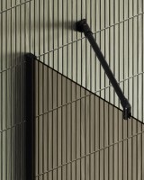 Душевая перегородка Maybahglass MGD-678-6ш 109 см, профиль черный, стекло бронза