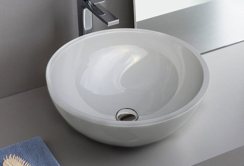 Накладная раковина Altasan Alieno 40 белая, круглая