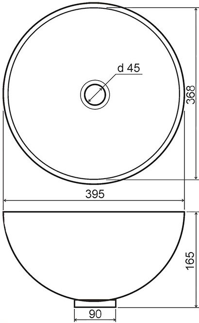 Накладная раковина Altasan Alieno 40 белая, круглая