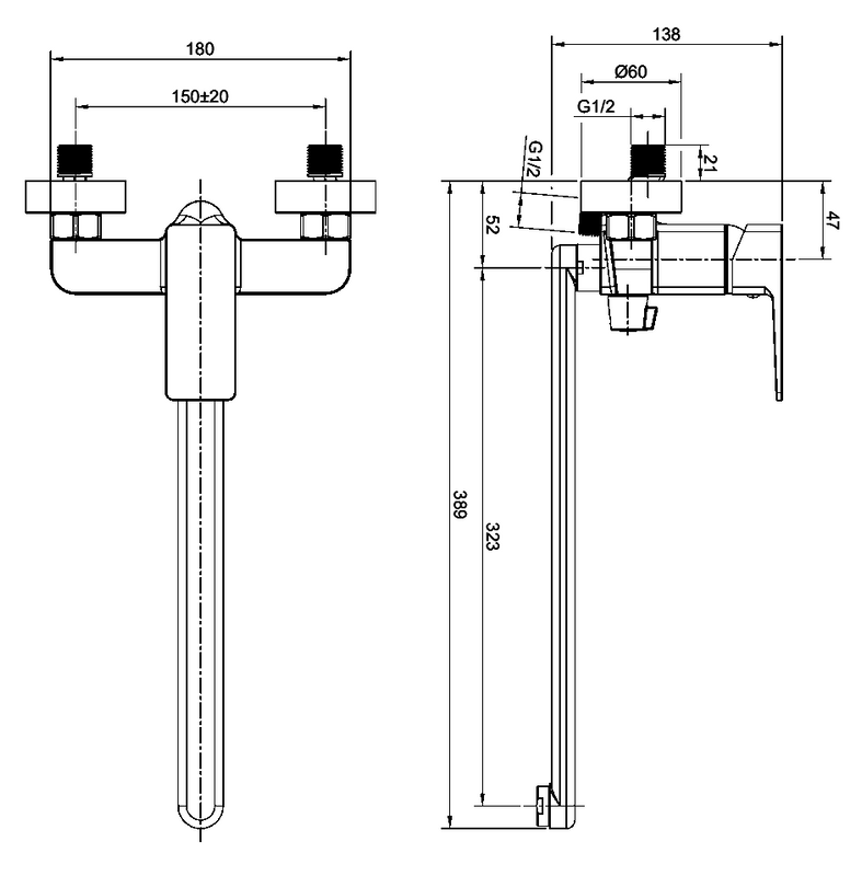 Смеситель с длинным изливом для ванны Olive'S Navarra 25221NR хром
