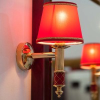 Светильник в ванную Boheme Murano 765 золото, рубиновый