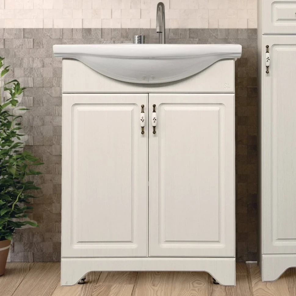 Мебель для ванной комнаты Style Line Олеандр-2 65 Люкс, рельеф пастель