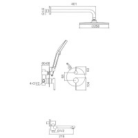 Душевой комплект Splenka S222 S222.27.05 С ВНУТРЕННЕЙ ЧАСТЬЮ, сатин