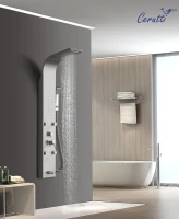 Душевая панель Ceruttispa Victoria BR CT9980 матовая нержавеющая сталь