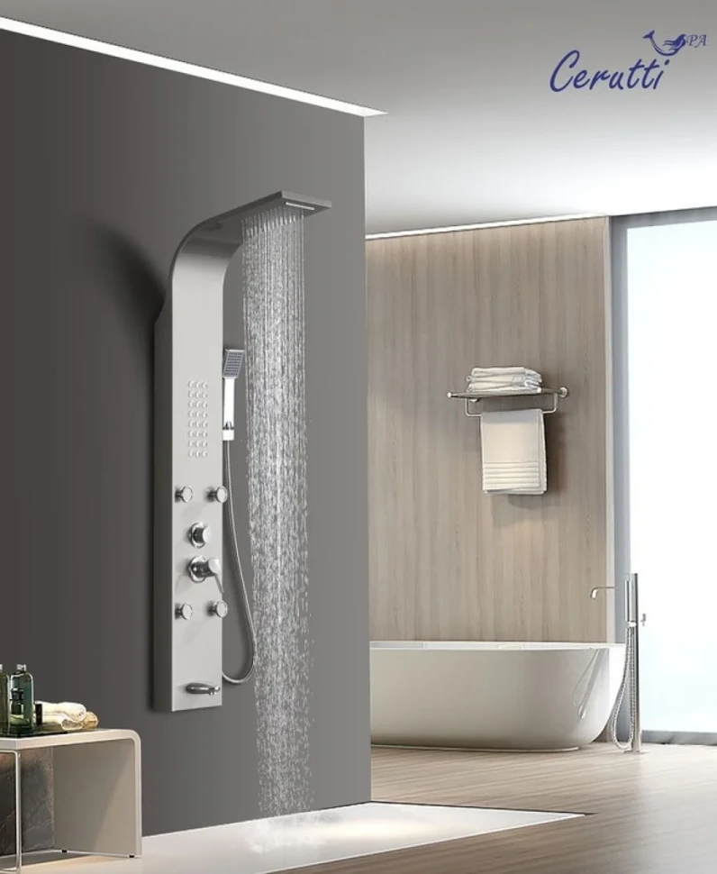 Душевая панель Ceruttispa Victoria BR CT9980 матовая нержавеющая сталь
