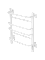 Полотенцесушитель электрический Comfysan Puro-K EC-6 60x45 см, скрытое подключение справа, слева, матовый белый, лесенка, из стали, с полкой