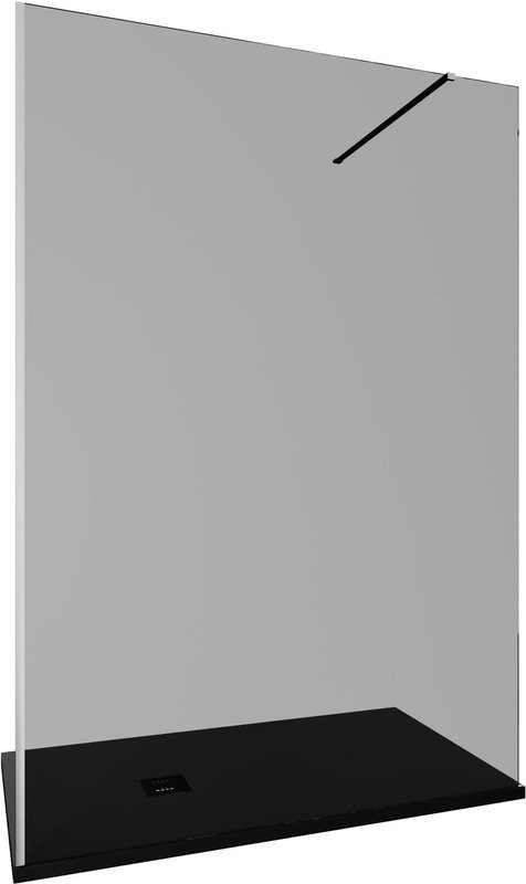 Душевая перегородка Allen Brau Infinity 1 3.21026.BA.T 140 см, профиль серебро браш, стекло тонированное