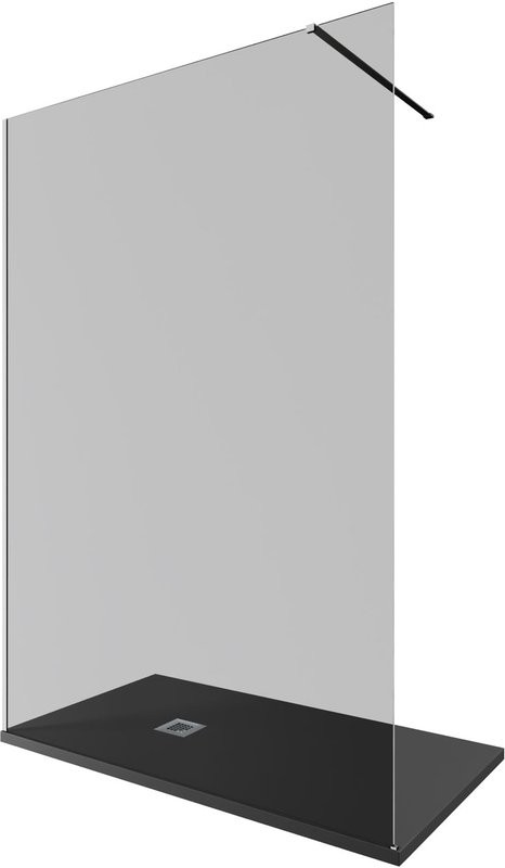 Душевая перегородка Allen Brau Infinity 1 3.21026.BA.T 140 см, профиль серебро браш, стекло тонированное