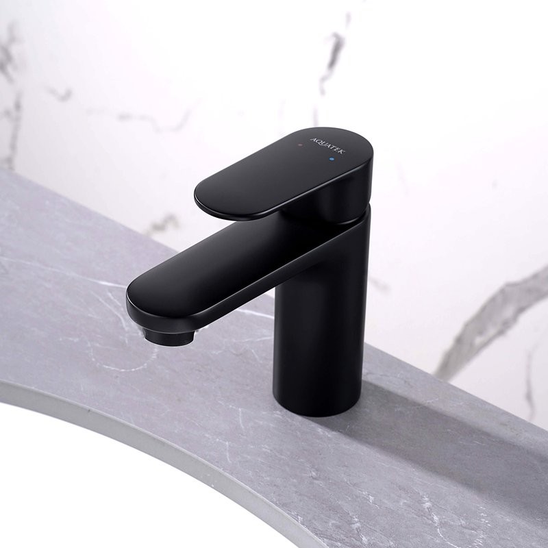 Комплект для ванной AQUATEK Ника AQ1831MB 3 в 1, матовый черный