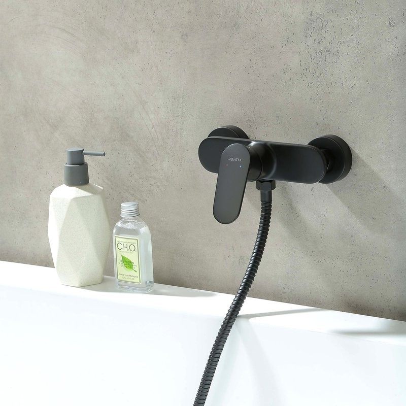 Комплект для ванной AQUATEK Ника AQ1831MB 3 в 1, матовый черный