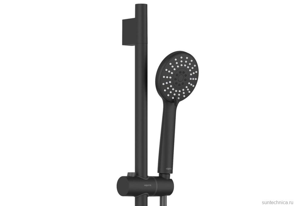 Комплект для ванной AQUATEK Ника AQ1831MB 3 в 1, матовый черный