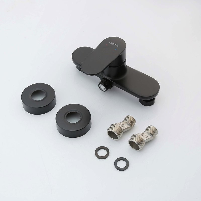 Комплект для ванной AQUATEK Ника AQ1831MB 3 в 1, матовый черный