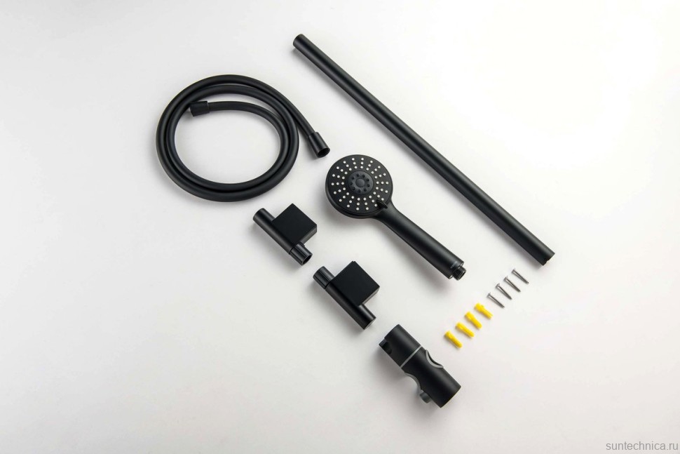 Комплект для ванной AQUATEK Ника AQ1831MB 3 в 1, матовый черный