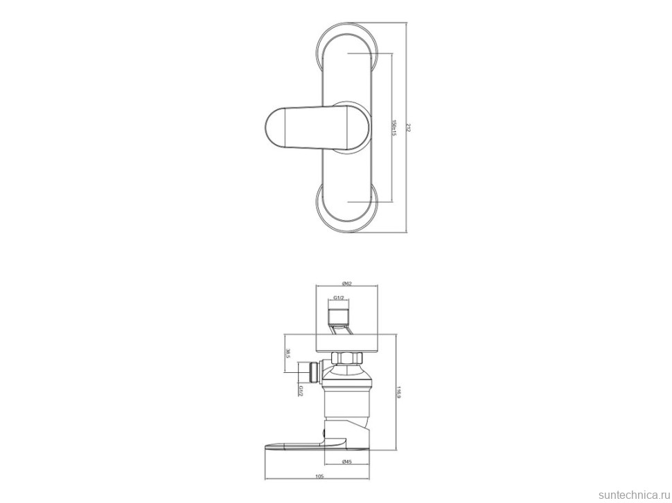 Комплект для ванной AQUATEK Ника AQ1831MB 3 в 1, матовый черный