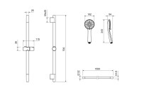 Комплект для ванной AQUATEK Ника AQ1831MB 3 в 1, матовый черный