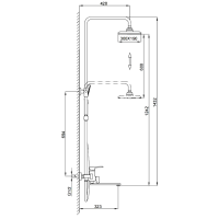 Душевая стойка Frap H71 F2471-6 черная