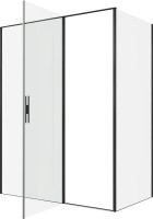 Душевой уголок Allen Brau Priority 160x90, профиль черный браш, стекло прозрачное