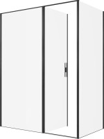 Душевой уголок Allen Brau Priority 160x90, профиль черный браш, стекло прозрачное