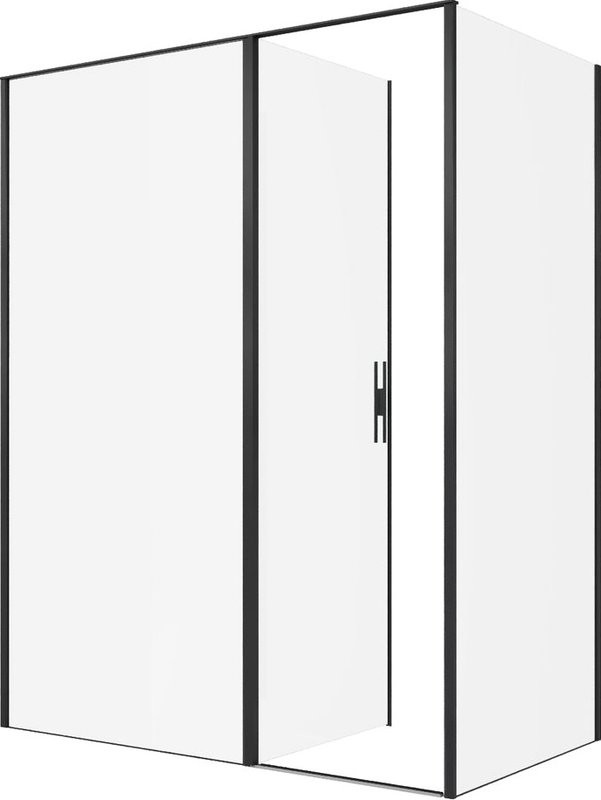 Душевой уголок Allen Brau Priority 160x90, профиль черный браш, стекло прозрачное