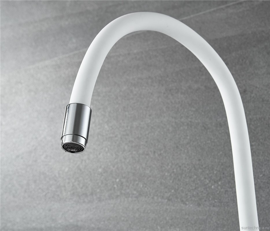 Комплект Мойка кухонная Paulmark Feste PM237850-WH белый + Смеситель Ledeme Rainbow L4898-3 белый