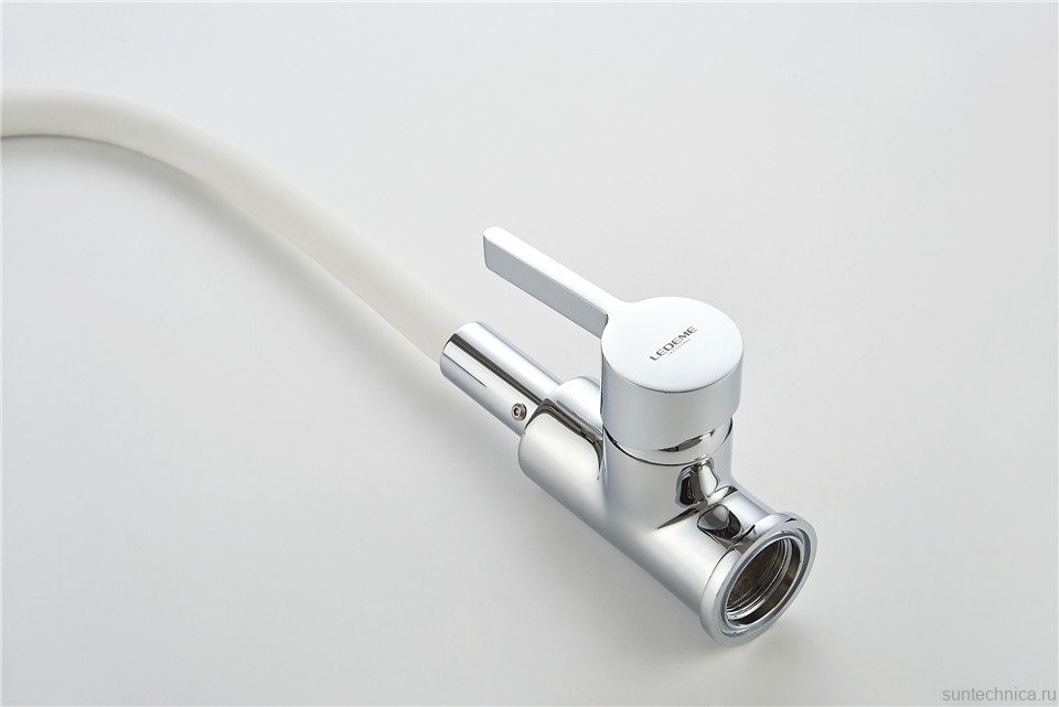 Комплект Мойка кухонная Paulmark Feste PM237850-WH белый + Смеситель Ledeme Rainbow L4898-3 белый