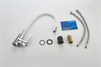 Комплект Мойка кухонная Paulmark Feste PM237850-WH белый + Смеситель Ledeme Rainbow L4898-3 белый