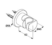 Настенный держатель Kludi Nova Fonte Puristic 20552N0-15 брашированное золото