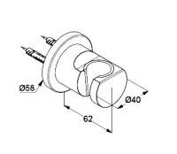 Настенный держатель Kludi Nova Fonte Puristic 20552N0-15 брашированное золото