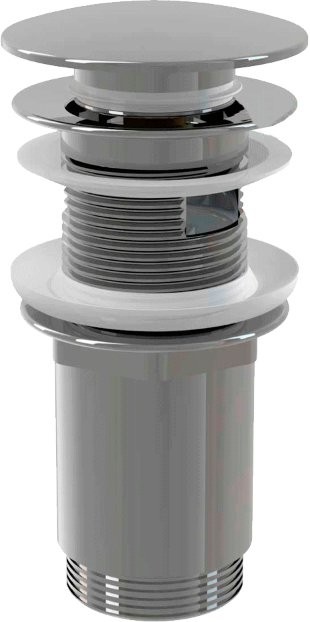 Донный клапан для раковины AlcaPlast A392C с переливом, хром