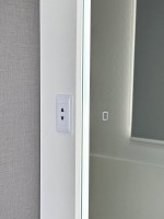 Зеркало-шкаф Alavann Cosmetic Light 70x80, с приближением, с подсветкой, глянцевый белый