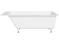 Ванна из искусственного камня Salini Cascata S-Sense 170x75 см, встраиваемая, матовая белая, на ножках