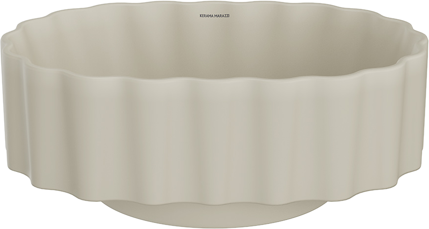 Тумба с раковиной KERAMA MARAZZI Modula 60 подвесная, белая глянцевая, раковина Conchiglia 50 песочная матовая