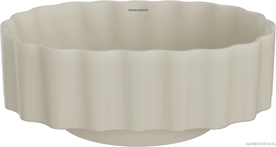 Тумба с раковиной KERAMA MARAZZI Modula 60 подвесная, белая глянцевая, раковина Conchiglia 50 песочная матовая