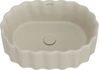 Тумба с раковиной KERAMA MARAZZI Modula 60 подвесная, белая глянцевая, раковина Conchiglia 50 песочная матовая