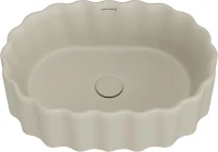 Тумба с раковиной KERAMA MARAZZI Modula 60 подвесная, белая глянцевая, раковина Conchiglia 50 песочная матовая