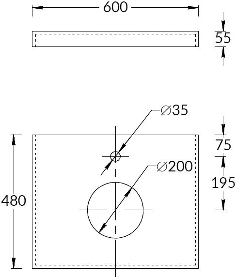 Тумба с раковиной KERAMA MARAZZI Modula 60 подвесная, белая глянцевая, раковина Conchiglia 50 песочная матовая