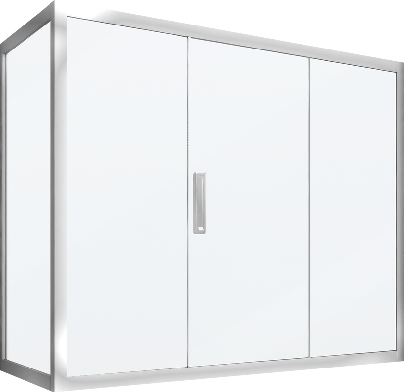 Шторка на ванну Kubele DE019 PR3-MAT-CH, 170х80 см, профиль хром