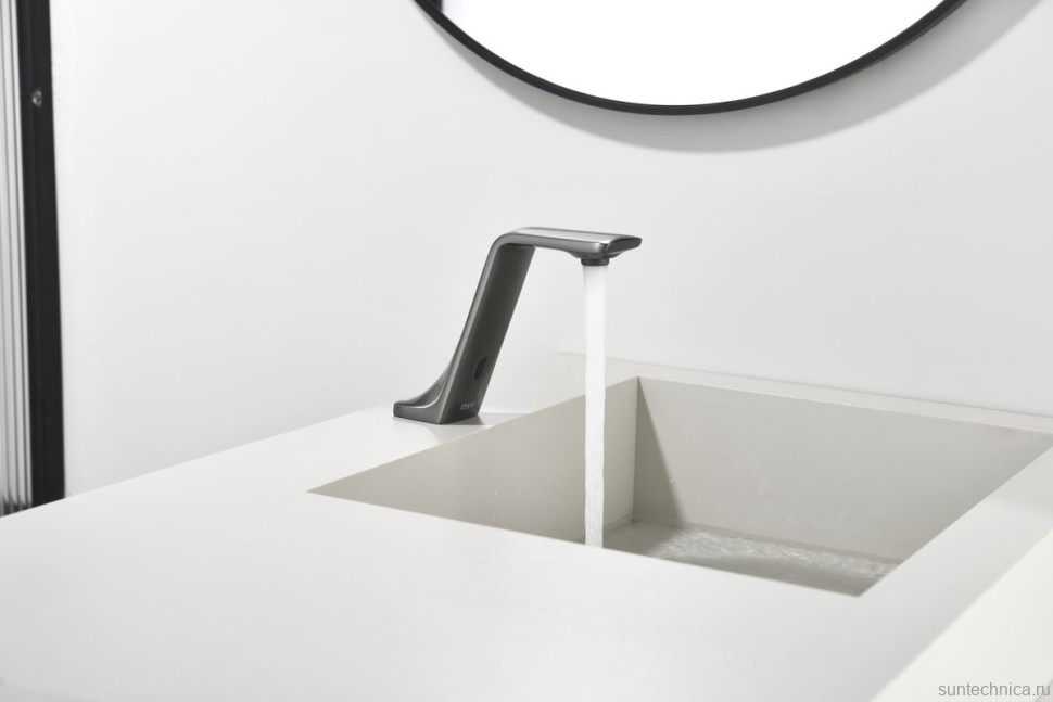 Смеситель для раковины Black&White Gravity 7102GM сенсорный, gun metal
