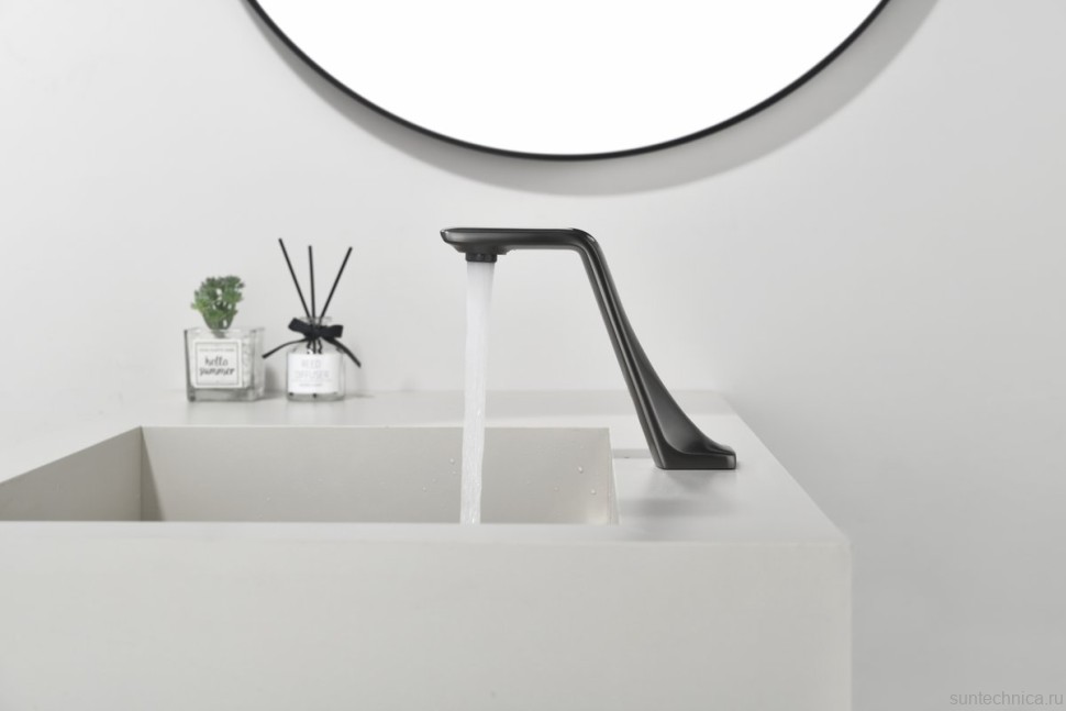 Смеситель для раковины Black&White Gravity 7102GM сенсорный, gun metal