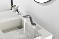 Смеситель для раковины Black&White Gravity 7102GM сенсорный, gun metal