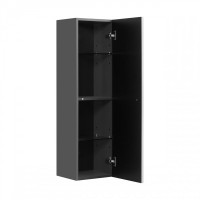 Шкаф-пенал для ванной AQUATON Ар-Деко 32 серый кобальт