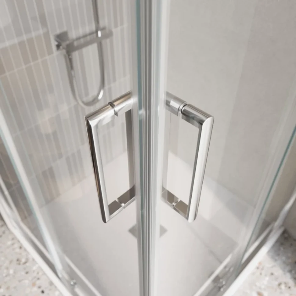 Душевой уголок BelBagno Luce AH-2-120/90-C-Cr 120x90, профиль хром, стекло прозрачное