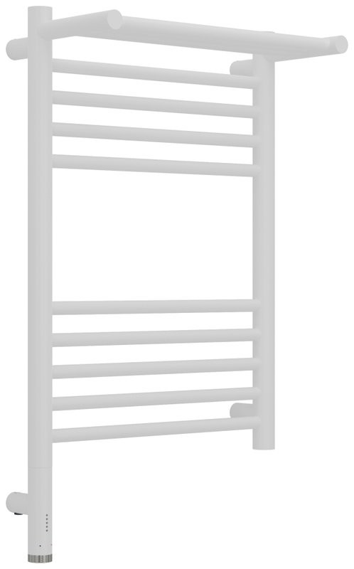 Полотенцесушитель электрический Сунержа Богема 3.1 30-6006-6040 70x45 см, подключение слева, матовый белый, лесенка, с полкой