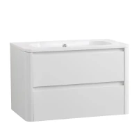 Тумба с раковиной Cezares Relax 80 подвесная, 2 ящика, bianco lucido