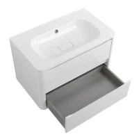 Тумба с раковиной Cezares Relax 80 подвесная, 2 ящика, bianco lucido