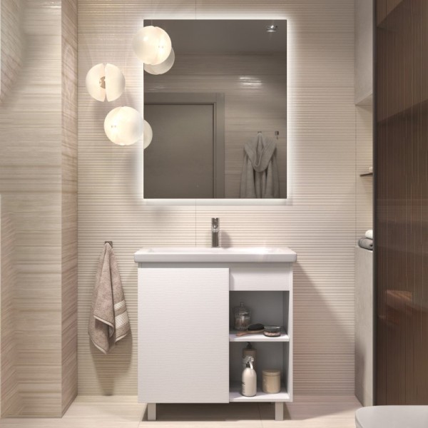 Мебель для ванной комнаты Vigo Milos 80 напольная, белая