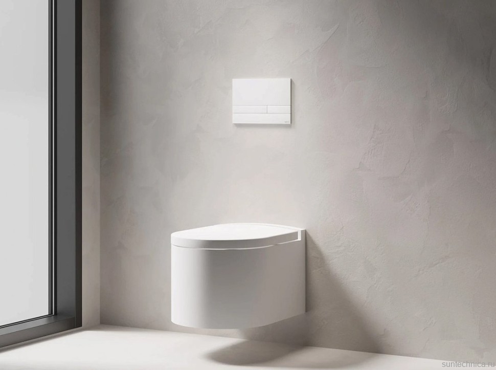 Кнопка смыва для унитаза Salini Puro 30P2MST2S2M0000 искусственный камень, пластик, цвет белый