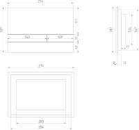 Кнопка смыва для унитаза Salini Puro 30P2MST2S2M0000 искусственный камень, пластик, цвет белый