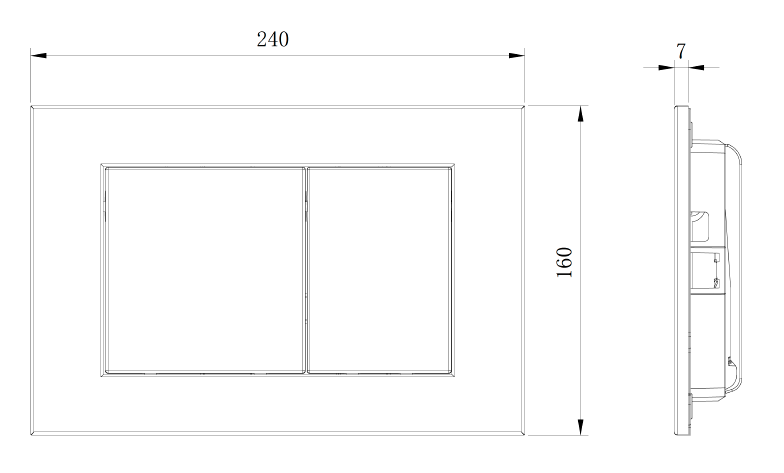 Кнопка смыва для унитаза Boheme 650/2-MG нержавеющая сталь, цвет матовое золото